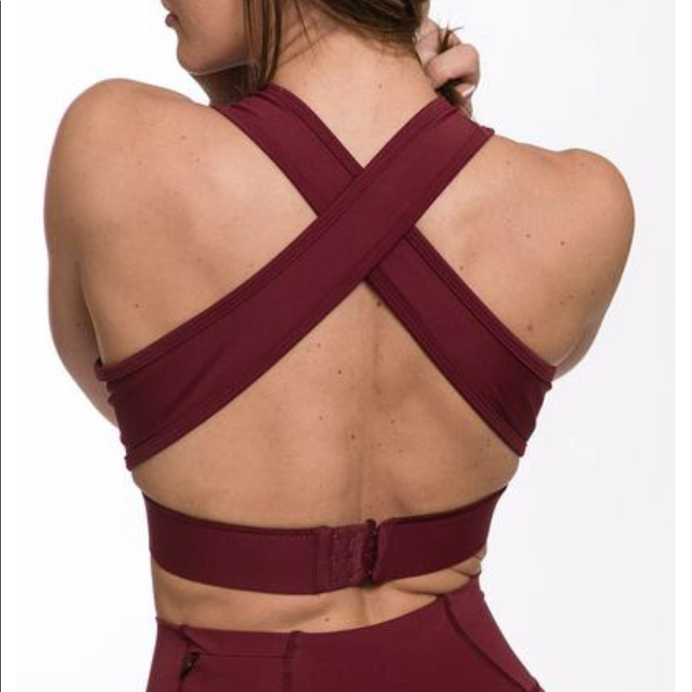 P’tula Araceli Fierce Crop Top in Port Wine Red